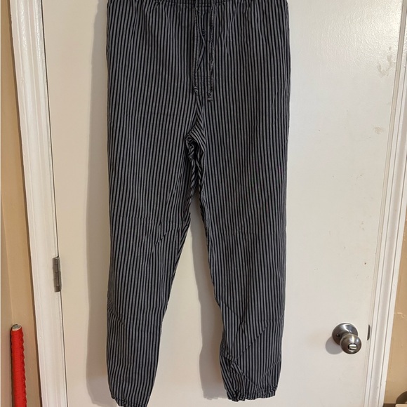Saddlebred Men's Black and White Striped Joggers - Picture 1 of 3